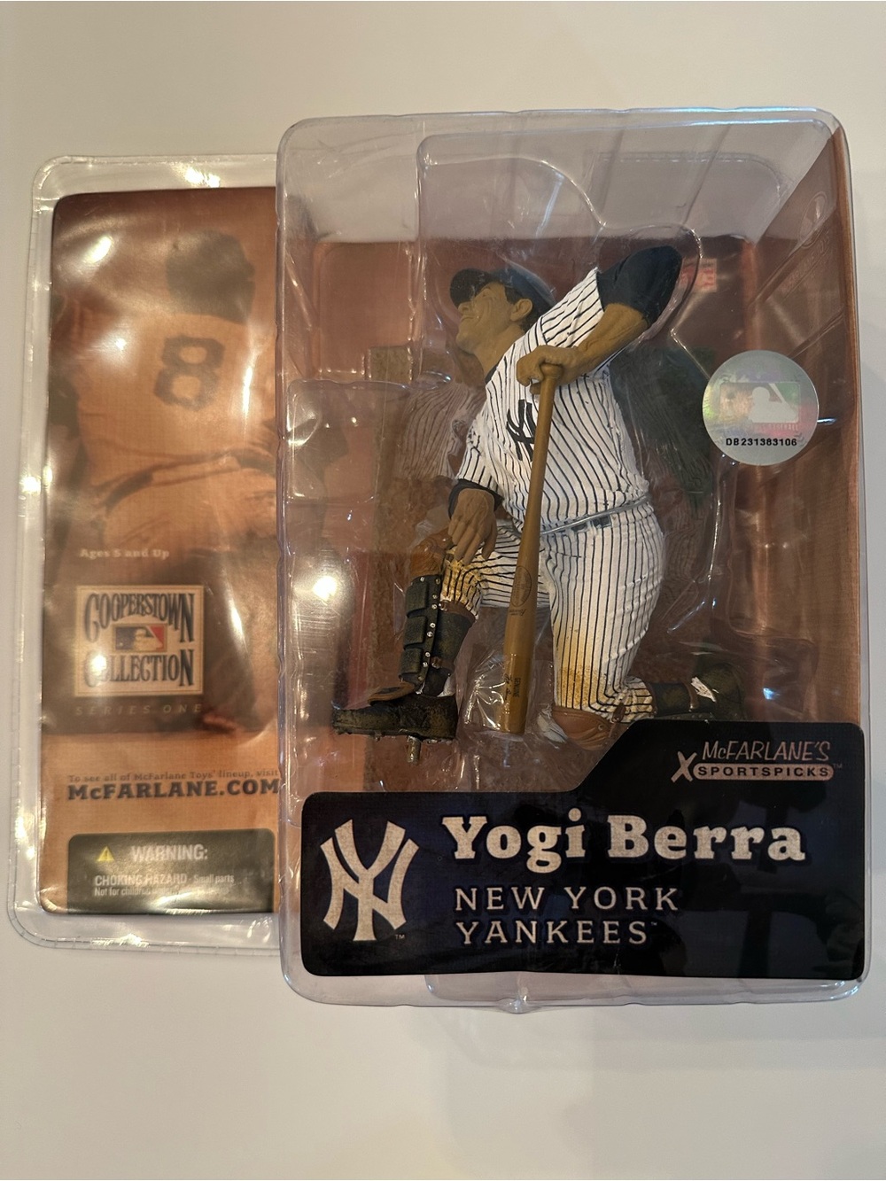McFarlane's SportsPicks Yogi Berra New York Yankees Figurine - Pinstripe White